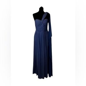 Marchesa by Notte Silk One Shoulder Gown